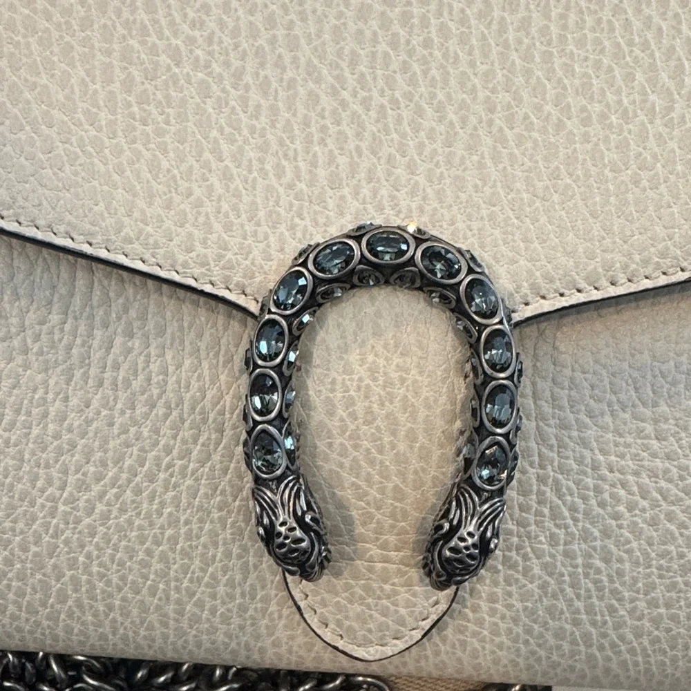 Gucci Dionysus White Leather Wallet On Chain *BRAND NEW*